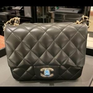 BRAND NEW CHANEL MINI SQUARE CLASSIC FLAP WITH RECEIPT